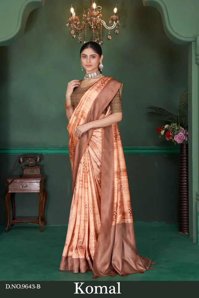 Komal By Src Silk Weaving Digital Printed Sarees Orders In India